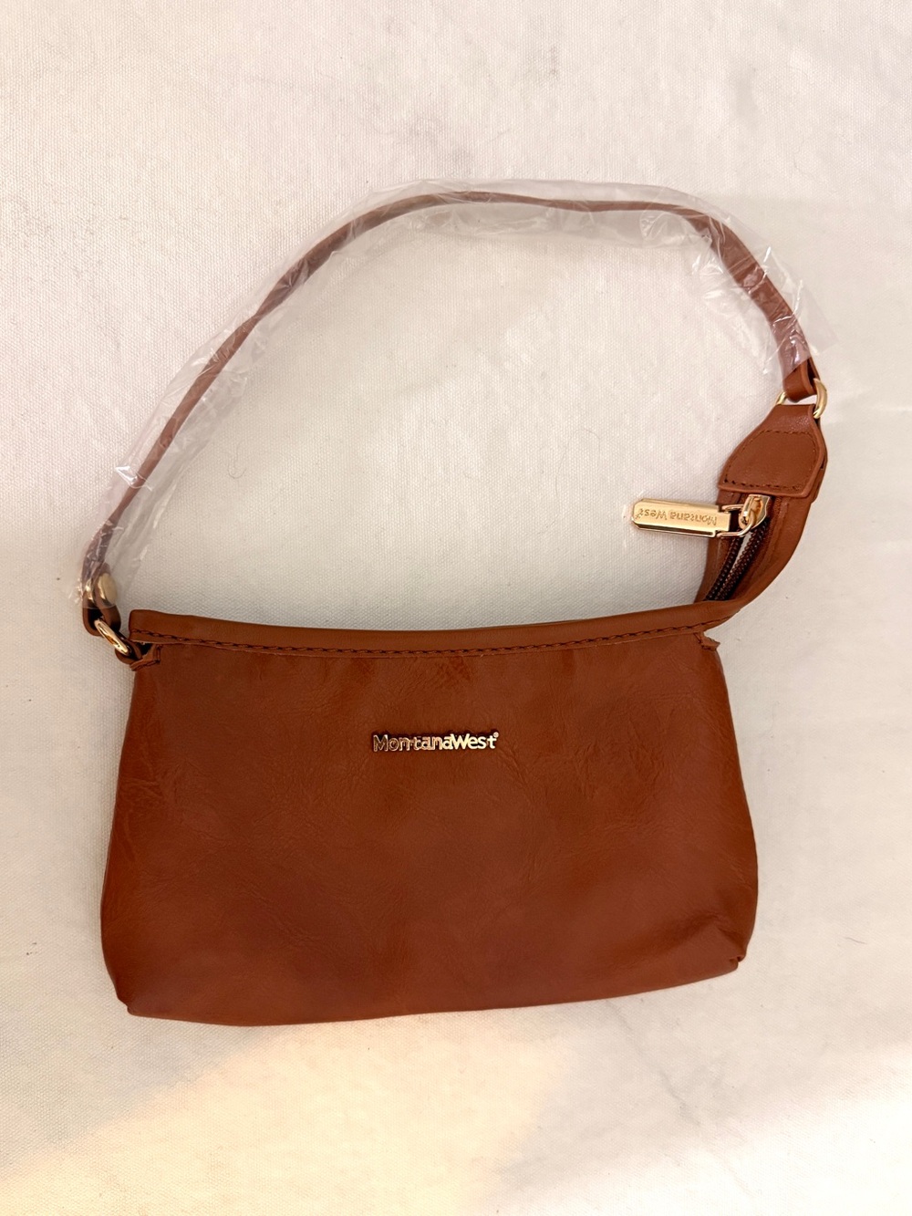 Montana West Brown Tote Bag with Matching Mini Shoulder Bag Wristlet - Picture 13 of 15